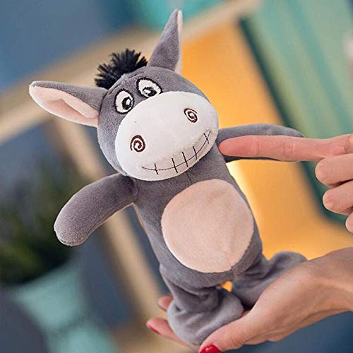 N/D Juguete de Felpa parlante Burro parlante electrónico Vacas Juguete de Peluche Lindo Hablar música y Caminar Muñecas Mascotas Juguetes de Peluche Eléctrico Parlar Caminar Animales A1