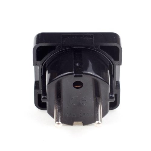 NEON Universal Travel Adapter Europe 2-pin plug black