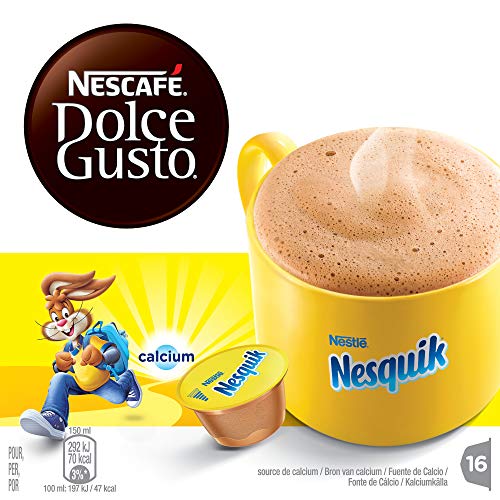 Nescafé DOLCE GUSTO Cacao NESQUIK - Pack de 3 x 16 Cápsulas - Total 48 Cápsulas