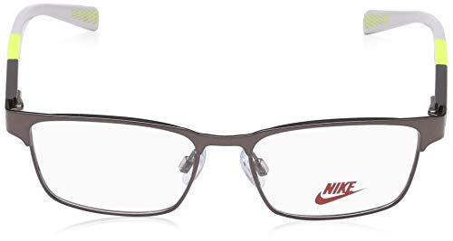 NIKE 5575 068 46 Monturas de gafas, Satin Gunmetal/Volt, Unisex-niños