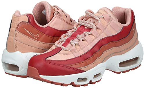 Nike Wmns Air MAX 95, Zapatillas de Atletismo para Mujer, Multicolor (Team Crimson/Dusty Peach/Rose Gold 607), 38.5 EU