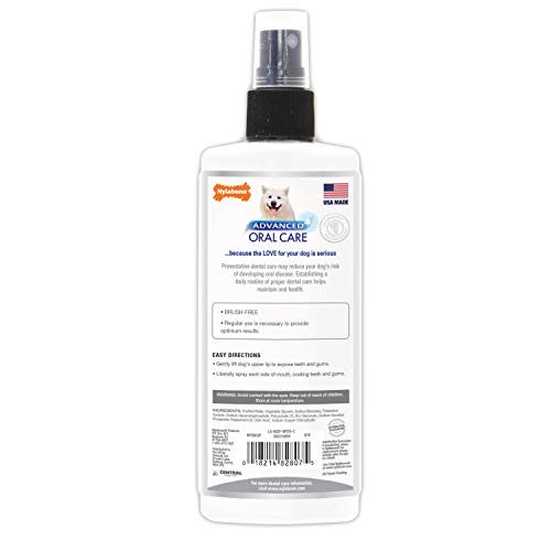 Nylabone Advanced Oral Care 4 oz Spray dental para perros, el paquete puede variar