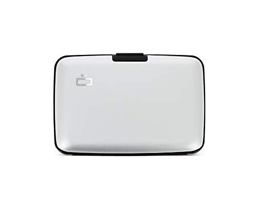 Ögon Smart Wallets - Stockholm Cartera Tarjetero - Protección RFID: Protege Tus Tarjetas de Robar - hasta 10 Tarjetas + Recetas + Notas - Aluminio anodizado (Plata)