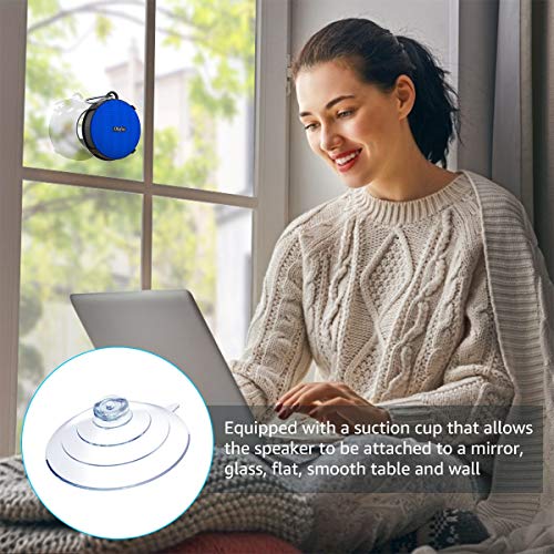 Olafus Altavoz Bluetooth Ducha, Altavoz Bluetooth 5.0 Portatil IPX7 Impermeable con Ventosa Desmontable, Altavoz Inalámbrico 10H de Reproducción, Micrófono Incorporado, para baño Piscina Playa