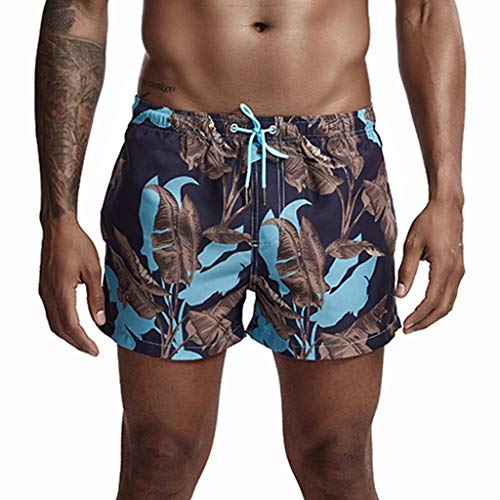 OPAKY Bañador para Hombres Troncos de natación Secado Rápido Paneles de Flamingo Forro de Malla Pantalones Cortos con Estampado de Moda y Pantalones de Playa de Verano, Estilo Nuevo Deportivos