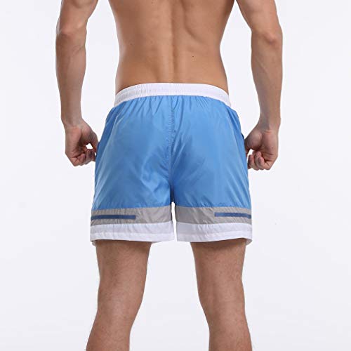 OPAKY Medium Drawstring, Pantalones Cortos para Hombre Hombres de Moda Atado Hawaiian Beach Fit Sport Quick Dry Casual Pantalones Cortos