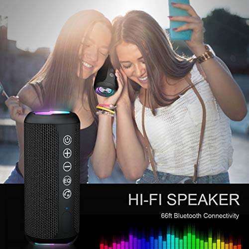 Ortizan Altavoz Bluetooth con Luz, Altavoz Inalámbrico Portatiles, Waterproof IPX7,30 Horas de Reproducción, Efecto de Triple Bajo,Sonido Estéreo TWS,Speaker Bluetooth 5.0