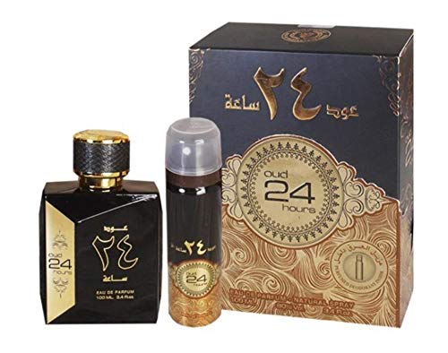 Oud24 horas Edp con Deo Woody Vainilla almizclada, 100 ml, fabricado en los Emiratos Árabes Unidos