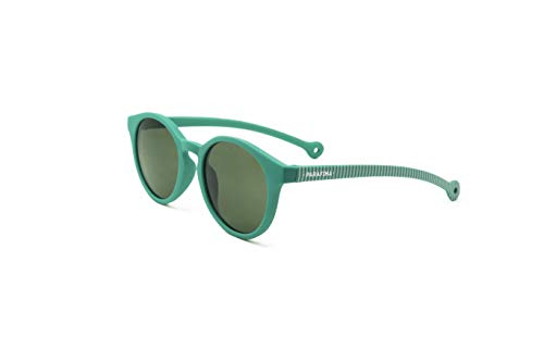 Parafina - Gafas de Sol para Niña y Niño - Protección UV 400 - Gafas de Sol Verdes con Montura Redonda - Flexibles, Resistentes al Agua - 100% Eco-friendly