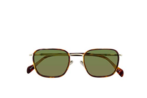 Parafina - Gafas de Sol Polarizadas para Hombre y Mujer - Gafas de Sol rectangular Anti-reflejantes Tortoise - Lentes Verdes