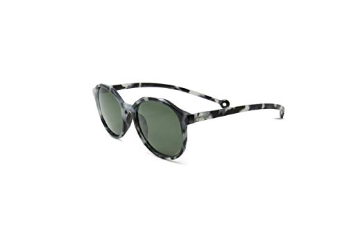 Parafina - Gafas de Sol Polarizadas para Hombre y Mujer - Gafas de Sol Redondas Anti-reflejantes Cinder Tortoise - Lentes Verdes