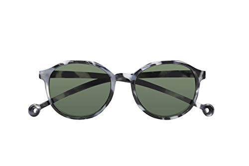 Parafina - Gafas de Sol Polarizadas para Hombre y Mujer - Gafas de Sol Redondas Anti-reflejantes Cinder Tortoise - Lentes Verdes