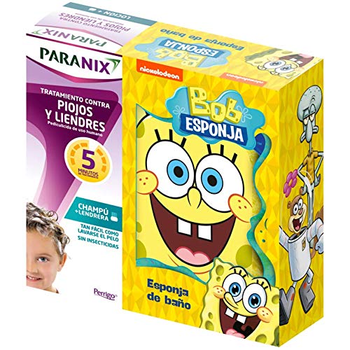 Paranix Paranix Champu Antipiojos |Pack Bob Esponja Con Regalo |Tratamiento Para Eliminar Piojos Y Liendres Sin Insecticidas, Contra Infestaciones De Piojos 250 g