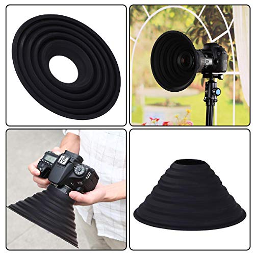 Parasol Antirreflectante para cámara, Parasol de Objetivo de Fotos y vídeos Lente, Ultimate Anti-Vidrio Parasol Cubierta Antirreflejos Silicona de Objetivo Fotográfica para cámara