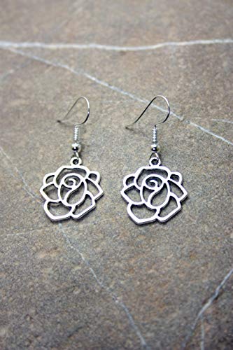 Pendientes con el símbolo de la rosa, Sant Jordi, Diada de Catalunya, día de los enamorados, pendientes flores, Regalo mama, Regalo día de la madre