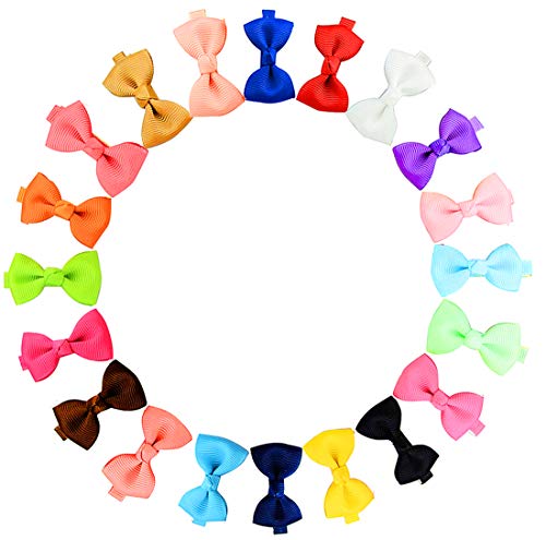 Pequeño pelo arco grosgrain cinta pinzas para el pelo pinzas de cocodrilo para niñas bebés niños pequeños 20pcs