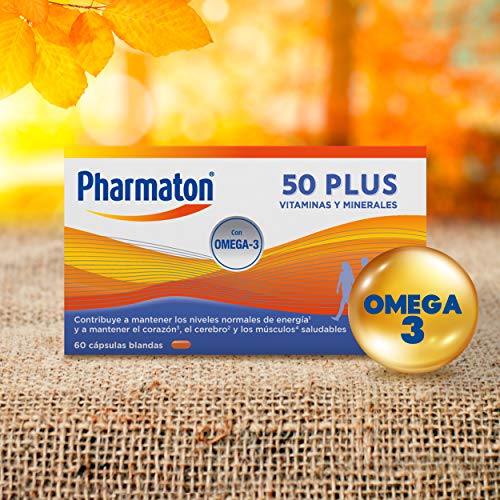 Pharmaton 50+| Multivitamínico con Omega 3 | 60 cápsulas