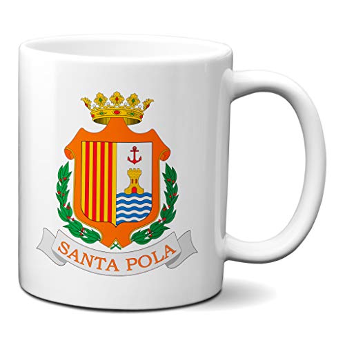 Planetacase Taza Santa Pola Escudo Ciudades pueblos Alicante Ceramica 330 mL