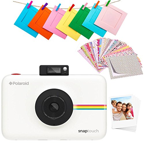 Polaroid Snap Touch 2.0 - Cámara digital portátil instantánea de 13 Mp, Bluetooth, pantalla táctil LCD, tecnología Zink sin tinta y nueva aplicación, copias adhesivas de 5 x 7.6 cm, blanco