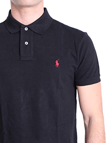 Polo Ralph Lauren Mod. 710782592 Polo Piqué Mangas Cortas Slim Fit Hombre Negro S