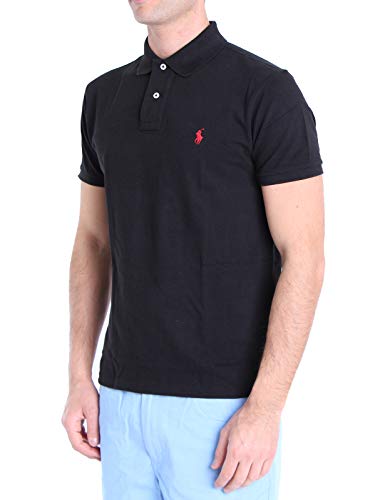 Polo Ralph Lauren Mod. 710782592 Polo Piqué Mangas Cortas Slim Fit Hombre Negro S