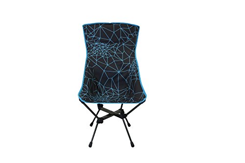 Portal Outdoor Malaga Silla Plegable para Camping, Aluminio, Negro y Azul, Talla única