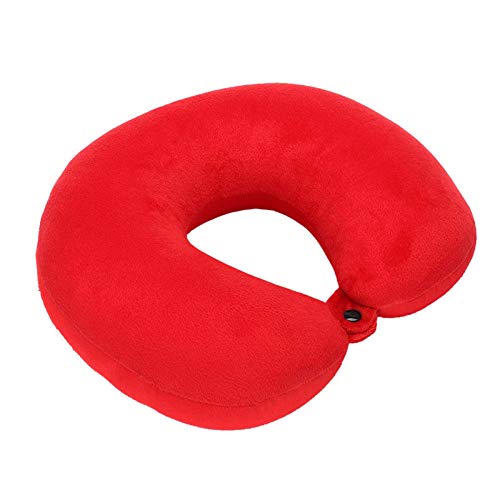 POUPDM Almohada en Forma de U Almohada de Viaje en Forma de U Partículas Cuello Almohada de avión para automóvil Cojín Textiles para el hogar, Morado