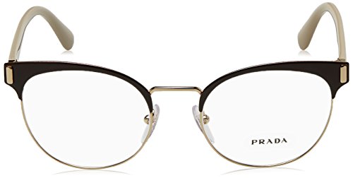 Prada 0PR 63TV, Monturas de Gafas para Mujer, Multicolor (Brown/Pale Gold), 50