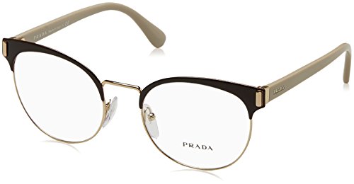 Prada 0PR 63TV, Monturas de Gafas para Mujer, Multicolor (Brown/Pale Gold), 50