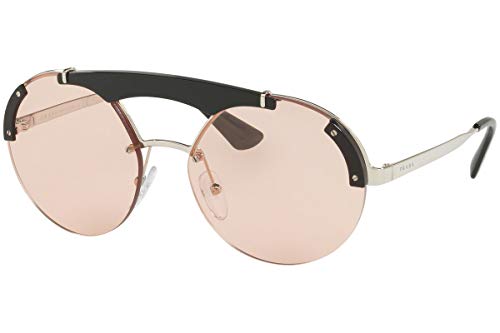 Prada PR52US Gafas de Sol Plata Negras con Lentes Rosas 37mm 1AB4Q0 SPR52U PR 52US SPR 52U