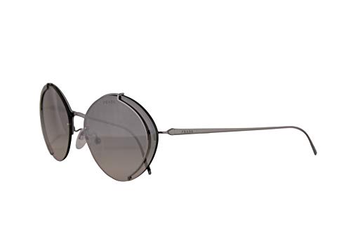 Prada PR60US Gafas de Sol Gris Gunmetal con Lentes de Espejo Gris Plata 63mm 5AV5O0 PR 60US SPR 60U SPR60U