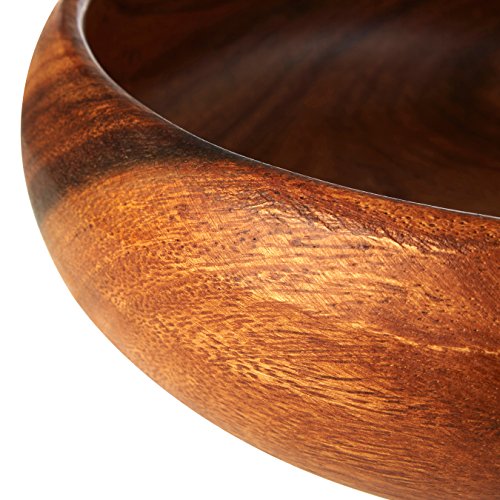 Premier Housewares - Ensaladera de madera de acacia (redonda, tamaño grande)