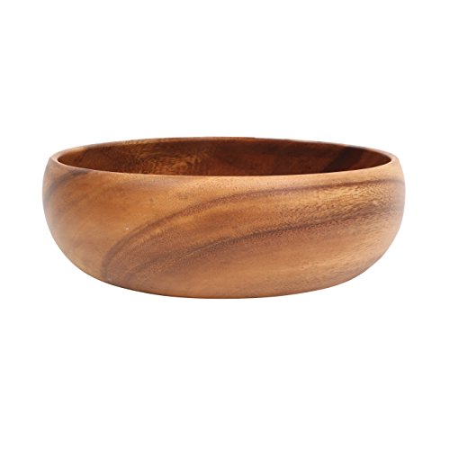 Premier Housewares - Ensaladera de madera de acacia (redonda, tamaño grande)