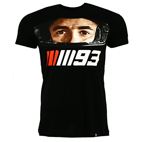 Pritelli 1833012/M Marc Marquez 93 Moto GP Helmet Camiseta Oficial 2018, Negro