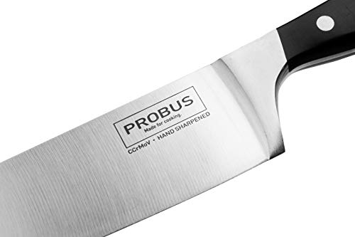 Probus cook's knife set, large & small premium kitchen knife, hand sharpened stainless steel universal knife for cutting and chopping, non-slip handle (blades: 20 cm/15 cm), quantity: 1 x set of 2