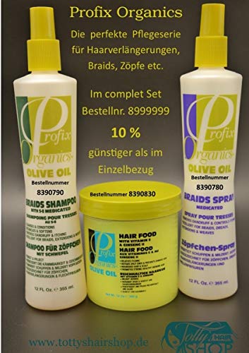 ProFIX Organics Olive Oil Trenzas Spray Medica Ted 355 ml