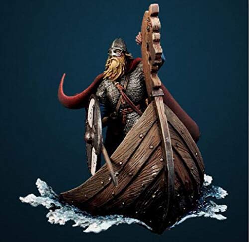 QINGLV Decoración Estatua Escultura 1/32 54Mm Viking Drakkar Longboat   Antiguo 54Mm     Modelo De Resina Miniatura Figura De Resina Sin Montar Sin Pintar