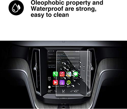 QOHFLD Para Volvo XC60 Sensus 2018 2019, Protector de Pantalla de navegación de Coche de Vidrio Templado Transparente de 8,7 Pulgadas Protector de película de Pantalla táctil LCD