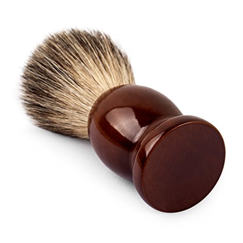 qshave Brocha de afeitar hecho a mano de 100% pelo de blaireaus auténtico y puros con mango de madera. La elección para el afeitado mojado con navaja de seguridad/seguridad coup-choux.