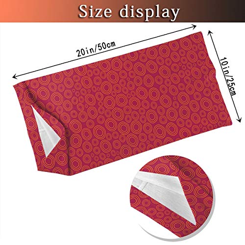 Q&SZ Sweatshirt Outdoor Headband Geometric Modern Types of Circles Rounds Inner Size with Fillers and Thin Art Print Es Scarlet and Maroon Scarf Neck Gaiter Face Bandana Scarf Head Scarf