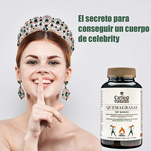 Quemagrasas potente para Adelgazar. Fat Burner de Alto impacto. Antioxidante natural. Nueva Fórmula Registrada con Elevada concentración de activos, Vitaminas y Minerales.