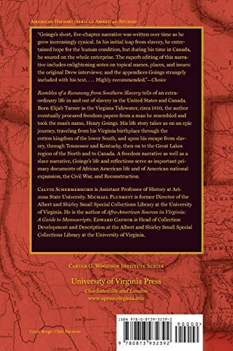 Rambles of a Runaway from Southern Slavery (Carter G. Woodson Institute Series)