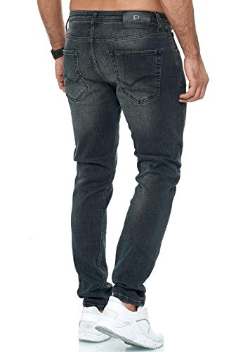 Red Bridge - Modernos Jeans Desgastados para Hombre Negro