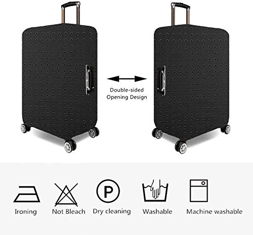 Resistente al Agua Print Trolley Case Funda Protectora para 30/31/32 Maleta de Equipaje Lavable Maleta de Viaje XL Negro