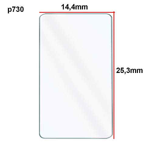 REY 2X Protector de Pantalla Universal 10", Cristal Vidrio Templado Premium, Táblet, Medidas 25,3 x 14,4cm