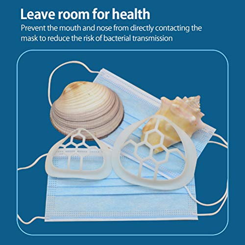 Rsoamy Soporte de mascarilla de 10 Piezas, Montaje Interior 3D para una respiración cómoda. Marco de Soporte Interno de Silicona Protección de lápiz Labial Debajo del Marco