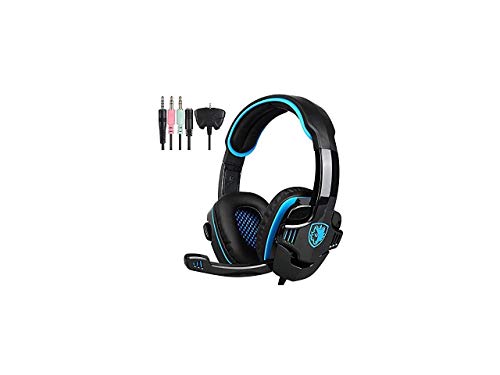 SADES Auriculares PS4, Auriculares de Juegos de 3,5 mm con micrófonos para la supresión acústica de teléfonos celulares Mac de Xbox 360 Tablet