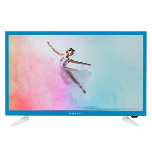 Schneider Consumer - Televisión LED 24" HD Rainbow LD24-SCH13BLU, USB, Televisión HD, HDMI, USB, Azul