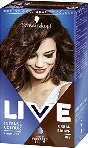 Schwarzkopf LIVE Intense Colour Permanent 088 Urban Brown - Pack of 3