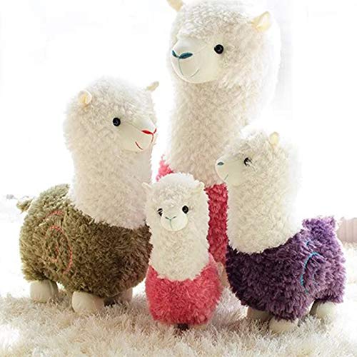 Scrox Alpaca Peluches Gigantes de Juguete Kawaii Almohada Suave de la Felpa Gatos Perros Muñecas Perezoso Blandos Juguetes Bebes Regalo (Rosa 45cm)